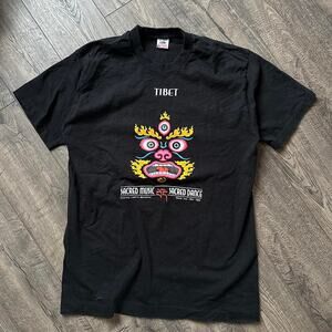 Rare Vintage 90s Tibet Sacred Music Dance Freedom Tour Shirt
